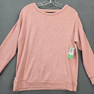 Honeydew Pink Weekender Sweater NEW $24 Stretch Long Sleeves Keyhole Women S Top